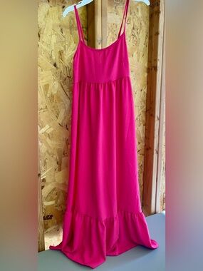 See You Monday Hot Pink Sleeveless Dress
